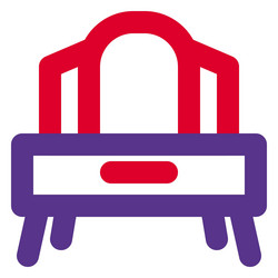 vanity set with a large mirror and drawer vector image
