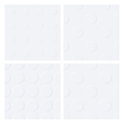 a set of white embossed circle patterns for print vector image