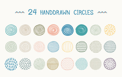 Hand drawn circles Royalty Free Vector Image - VectorStock