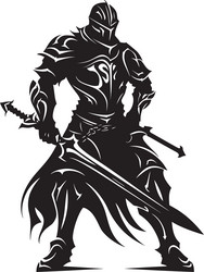 Noble Knight with Sword Vector Image