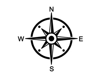 North symbol compass vector