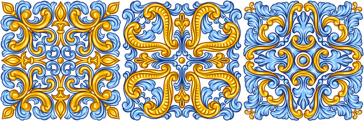 Portuguese Azulejo Tile Pattern vector