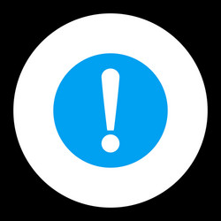 problem flat blue and white colors round button vector image
