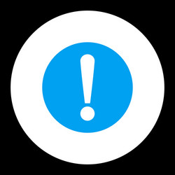 Problem flat blue and white colors round button vector