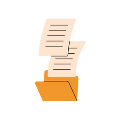 file folder open binder directory with business vector image