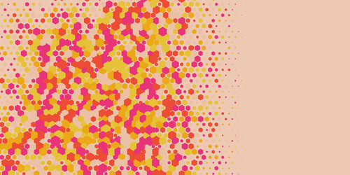 Geometric multi size hexagon with color vector