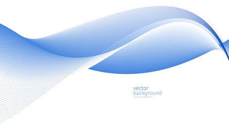 flowing blue curve shape with soft gradient vector image