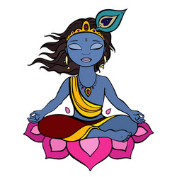 Lord Krishna - Divine Figure Vector Image