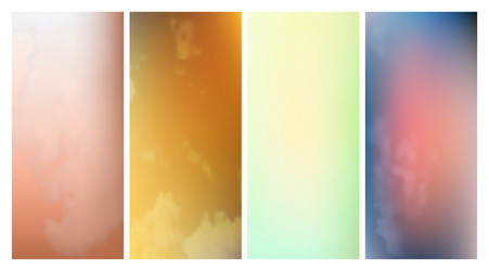modern colorful gradient background with clouds vector image