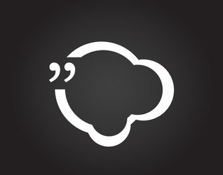 quotation marks with thin line speech vector image