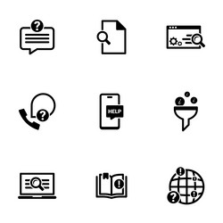 Set of black icons isolated on white background vector