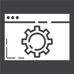 Web optimization glyph icon seo and development vector