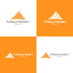 Abstract mountain logo design template Royalty Free Vector