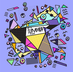 Triangle geometric forms for summer design event vector