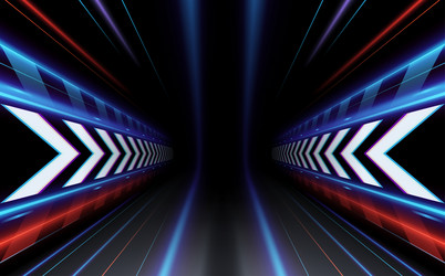 abstract speed arrows with color lines vector image