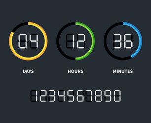 Countdown template digital clock Royalty Free Vector Image