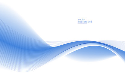 flowing blue curve shape with soft gradient vector image