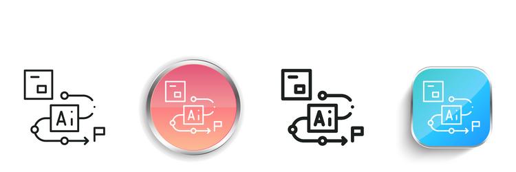 logistics icon thin linear regular and button vector image