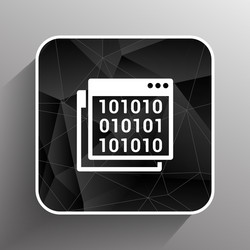Icon of code window program programming website vector