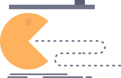 character computer game gaming pacman flat color vector image