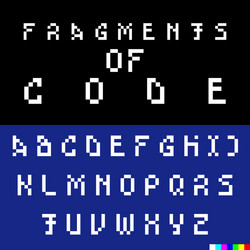 old computer bitmap pixel font vector