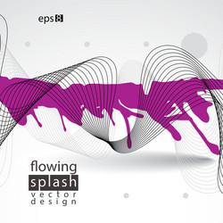 splattered web design element art ink blob bright vector image
