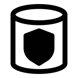 a set of info protected in database vector image