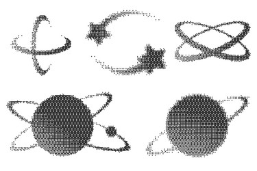 bitmap pattern abstract cosmic shapes vector image