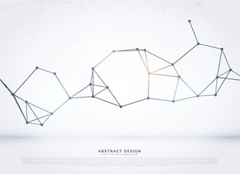 abstract network digital wireframe mesh background vector image