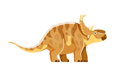 Cartoon pachyrhinosaurus dinosaur character vector