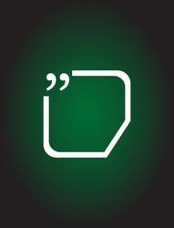 Quotation marks with thin line speech vector