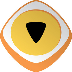 Arrow cursor glossy color app icon button game vector