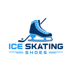 ice skating sports shoe industry logo Vector Image