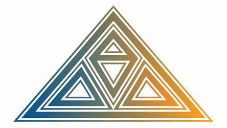 intricate triangular pattern complex geometric vector image