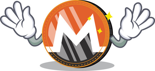 Mocking monero coin character cartoon vector