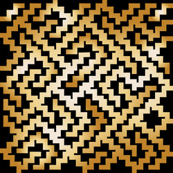 seamless pattern with squares retro pixel lines vector image