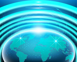 world map cyber internet line network connection vector image