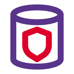 a set of info protected in database vector image