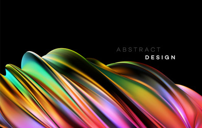 Chromatic Flow Abstract Shape vector image