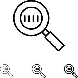 Code search magnifier magnifying bold vector