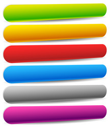 empty 3d button banner backgrounds in perspective vector image