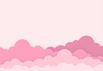 Pink sky with clouds for poster presentation vector