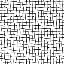 Seamless pattern with crossed wavy lines grid vector