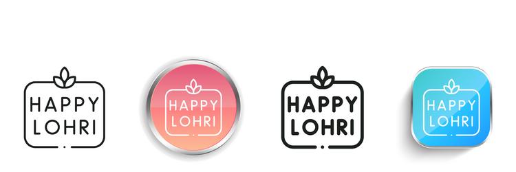 lohri icon thin linear regular and button style vector image