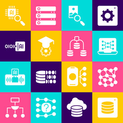 set server data neural network photo retouching vector image