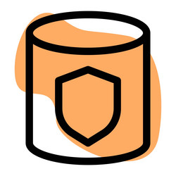 a set of info protected in database vector image