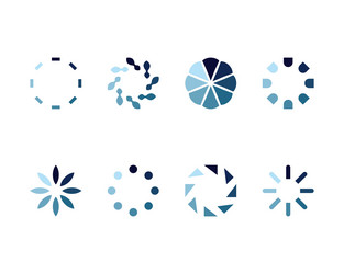 collection loading bar status icon set of loaded vector image