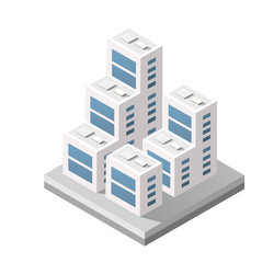 isometric 3d module block vector image