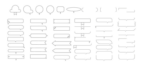 set of simple frames it is a line frame vector image