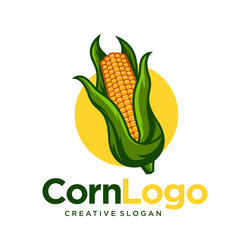 corn farming logo design Vector Image